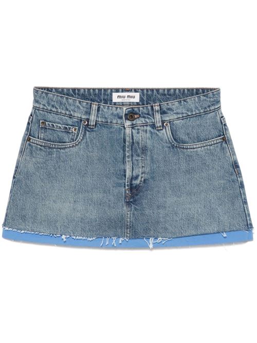 Denim mini skirt MIU MIU | GWD33716T1F0013